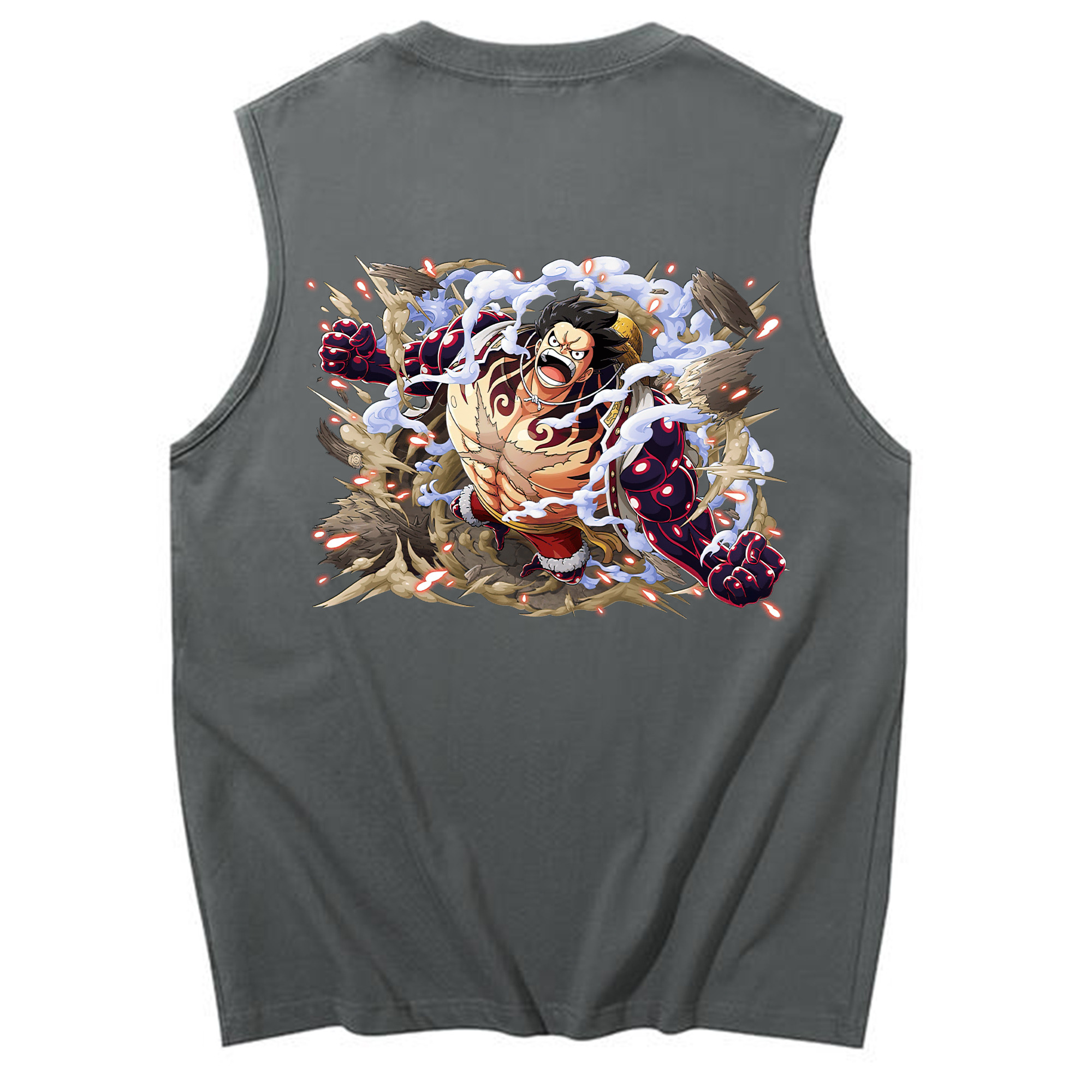 ワンピース モンキー・D・ルフィ ONE PIECE Monkey D. Luffy コットン100％タンクトップ（背面プリント）